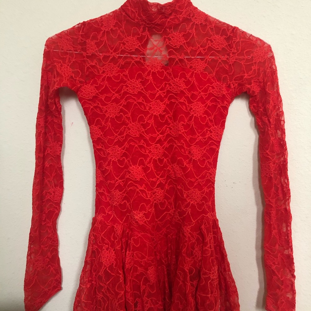 Ice Skating Outfit colors Blue, Black and Red